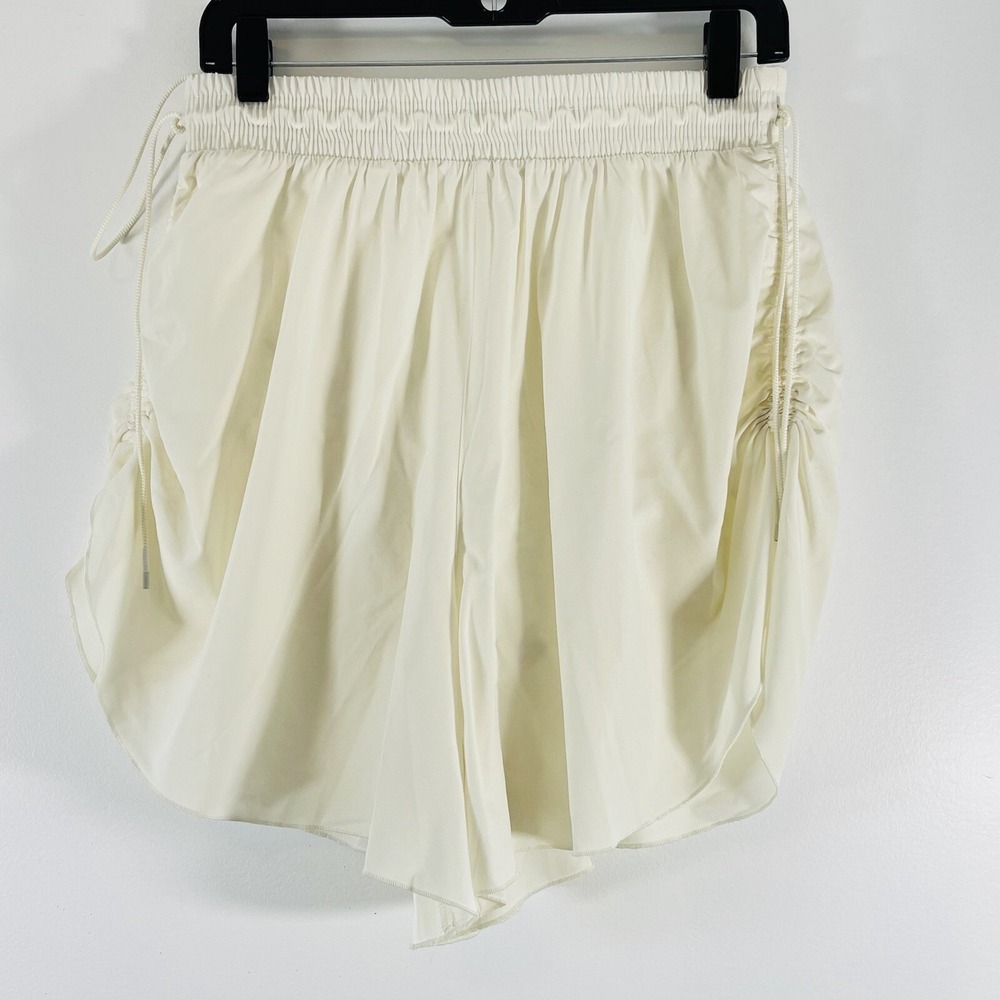 Intimately Free People Shorts Womens Medium White Drawstring Elastic Ruched NWOT